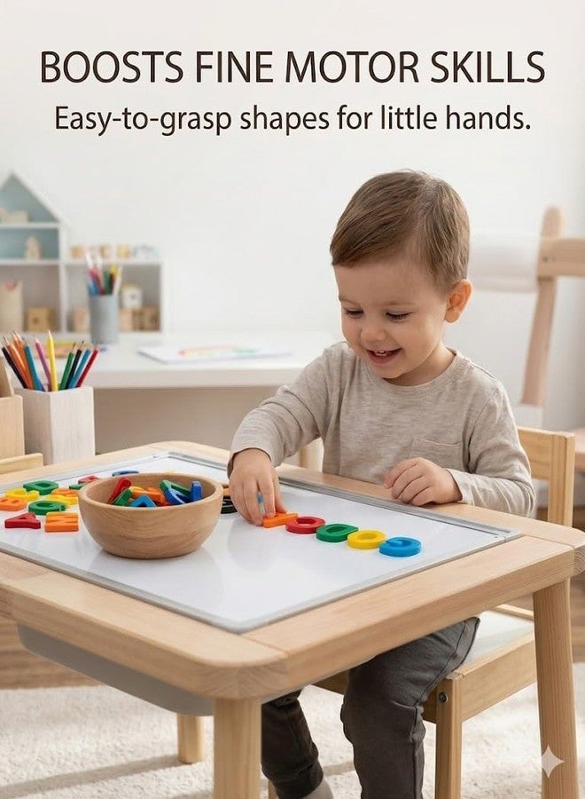 bolt bee Magnetic Letters ABC Alphabet Magnets for Toddlers, 26 Pcs, Double-Side Magnetic Letters Board, for Preschool Spelling and Learning, Ages 1-3 (Numbers & Symbols) - Image 2