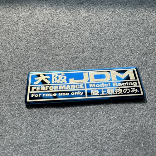 DXYMOO 2X Car Sticker for JDM Osaka Performance Model Racing Use Only Decal Stainless Steel Tape Auto Interior Decoration Steering Wheel Tape Blue 70x20mm - Image 2