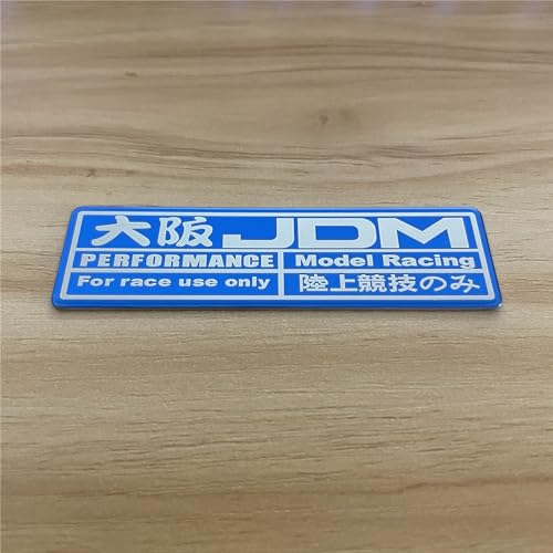 DXYMOO 2X Car Sticker for JDM Osaka Performance Model Racing Use Only Decal Stainless Steel Tape Auto Interior Decoration Steering Wheel Tape Blue 70x20mm - Image 5