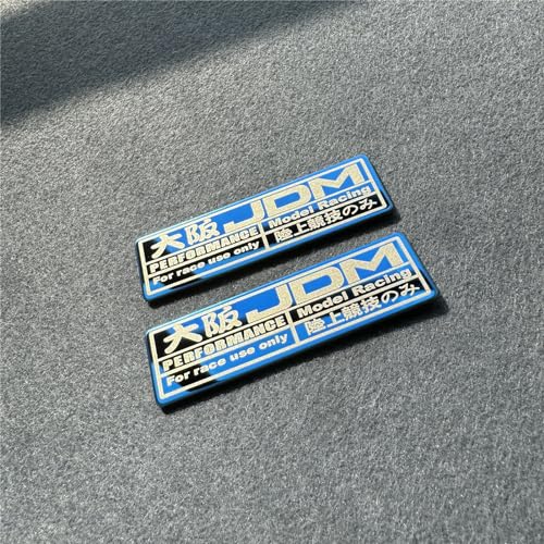 DXYMOO 2X Car Sticker for JDM Osaka Performance Model Racing Use Only Decal Stainless Steel Tape Auto Interior Decoration Steering Wheel Tape Blue 70x20mm - Image 4