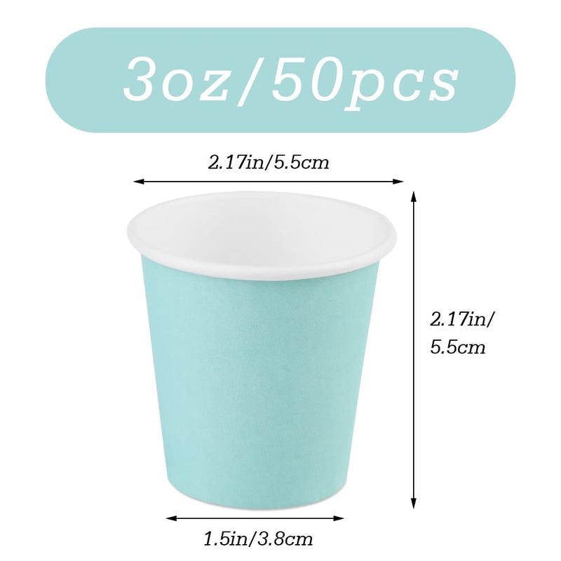 Wuadua 50 Pack 3 oz Paper Cups  Disposable Cups  Espresso Cups  Disposable Bathroom Cups  3 oz Cups for Bathroom  Snack  Espresso  Mouthwash - Image 2