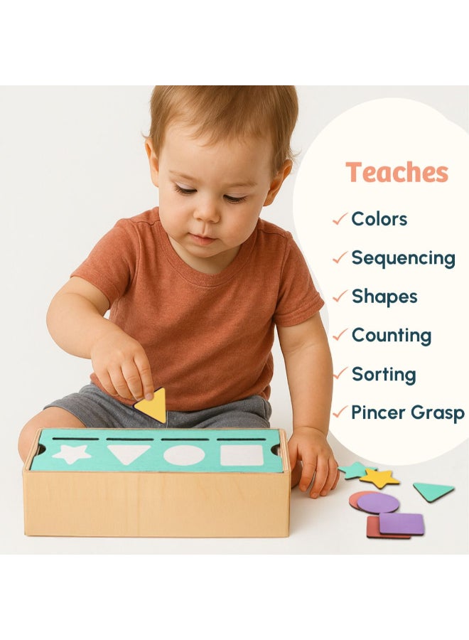 Curious Cub ألعاب تصنيف الألوان والأشكال للأطفال من 1-3 سنوات، لعبة مونتيسوري خشبية للأطفال بعمر سنة، لعبة ألغاز للتعلم في مرحلة ما قبل المدرسة، ألعاب تصنيف الألوان للأطفال، ألعاب مونتيسوري كهدية عيد ميلاد للأطفال بعمر سنتين. - Image 5
