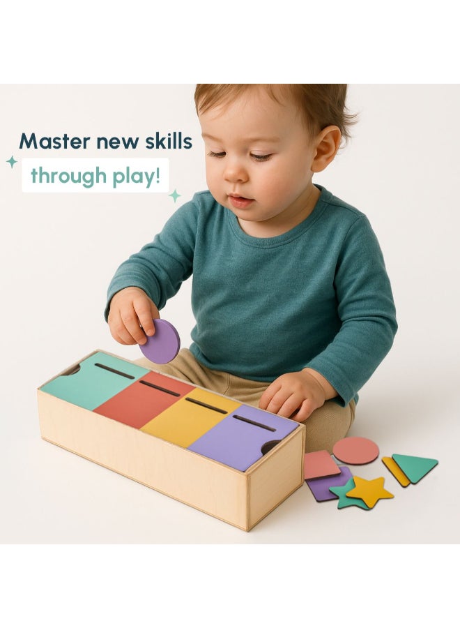 Curious Cub ألعاب تصنيف الألوان والأشكال للأطفال من 1-3 سنوات، لعبة مونتيسوري خشبية للأطفال بعمر سنة، لعبة ألغاز للتعلم في مرحلة ما قبل المدرسة، ألعاب تصنيف الألوان للأطفال، ألعاب مونتيسوري كهدية عيد ميلاد للأطفال بعمر سنتين. - Image 4