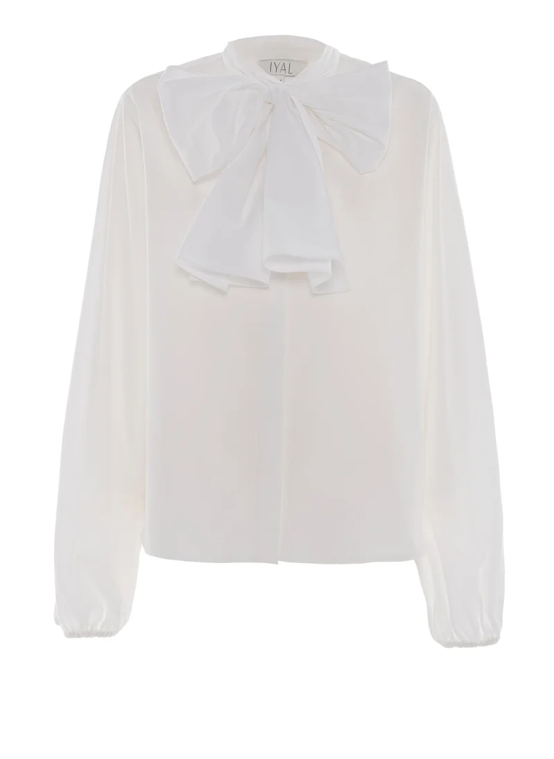 Iyal  Poplin Bow Blouse for Women | Best Price UAE