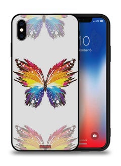Apple iPhone XS Protective Case Digital Art Simple Background Minimalism Butterfly