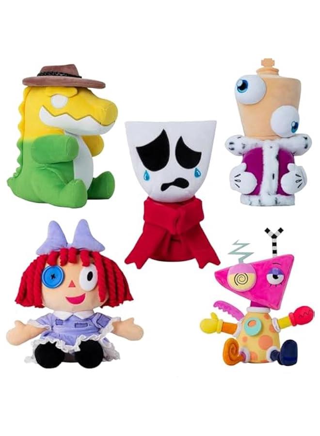 The Amazing Digital Circus Plush - Gummigoo, Raggatha, Gangle, Kinger, Zooble Plush Toys, 2024 Cute Stuffed Figure Dolls for Boys Girls for TV Show Fans (Circus-5pcs) - Image 1