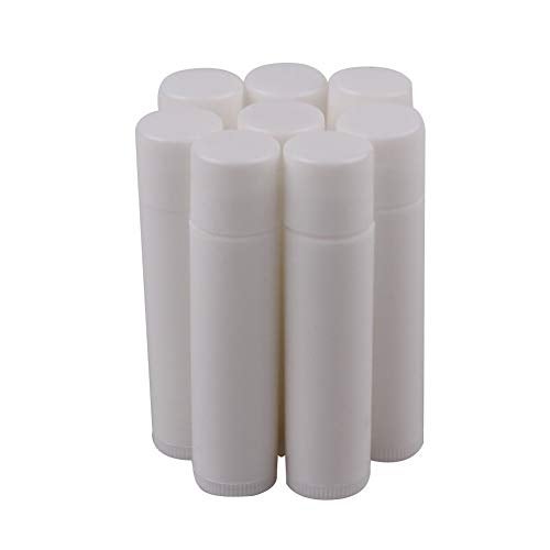 UPSTORE 50 قطعة أنابيب بلسم شفاه فارغة سعة 5 مل بيضاء من أبستور - Image 1