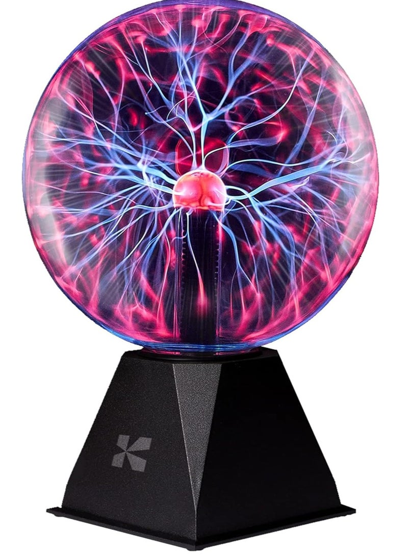 ELTRAZONE 8-Inch Plasma Ball – Nebula Thunder Lightning Globe with Static Electricity in Vacuum-Pressured Glass – Plug-in for Parties, Home Decor, STEM Learning, & More - Image 1