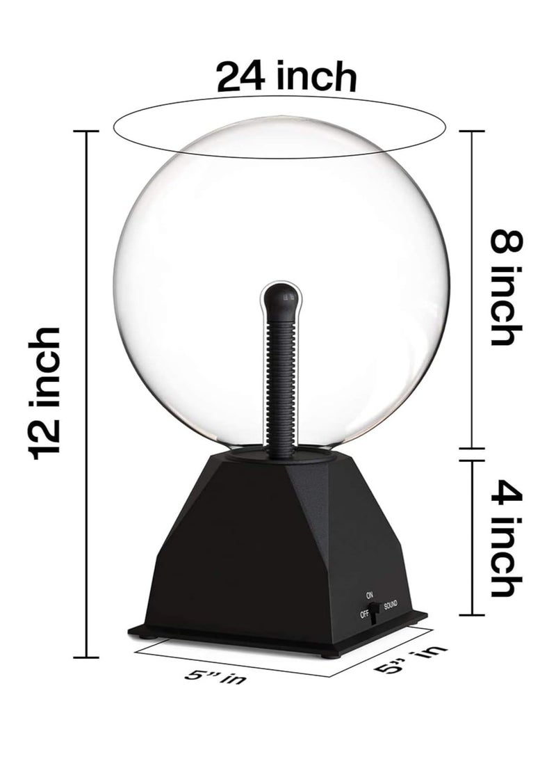 ELTRAZONE 8-Inch Plasma Ball – Nebula Thunder Lightning Globe with Static Electricity in Vacuum-Pressured Glass – Plug-in for Parties, Home Decor, STEM Learning, & More - Image 4