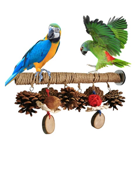Bird Perch Stand Perches for Bird Cages, Bird Cage Parrot Toys, Natural Wood Bird Perch Stand,Bird Cage Accessories for Parrots for Parakeet Parrot, Cockatiel, Budgerigar, Conure, Lovebirds