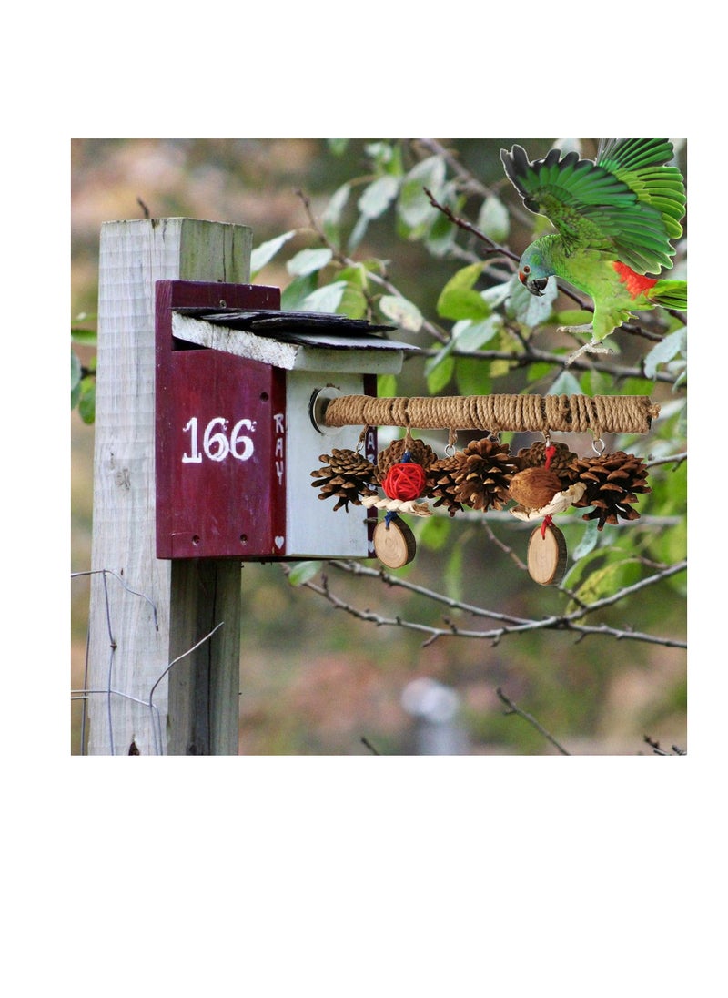 Bird Perch Stand Perches for Bird Cages, Bird Cage Parrot Toys, Natural Wood Bird Perch Stand,Bird Cage Accessories for Parrots for Parakeet Parrot, Cockatiel, Budgerigar, Conure, Lovebirds