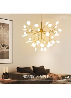 ماركة غير محددة 27 رؤساء الحديثة LED اليراع الثريا الإضاءة قلادة الثريات بريقا لغرفة المعيشة غرفة نوم المطبخ داخلي مصباح تركيبات أضواء  - Image 2
