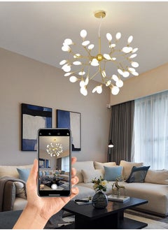 ماركة غير محددة 27 رؤساء الحديثة LED اليراع الثريا الإضاءة قلادة الثريات بريقا لغرفة المعيشة غرفة نوم المطبخ داخلي مصباح تركيبات أضواء  - Image 3