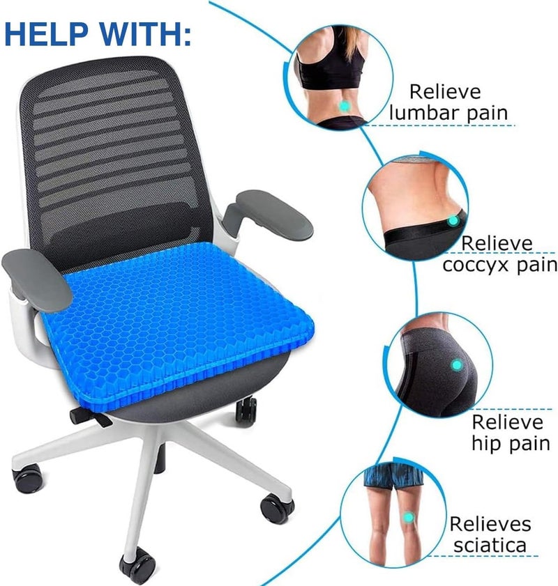 Bulfyss Medical-Grade Gel Seat Cushion, SmartGRID Ortho Pro Seat Cushion, Double-Sided | Office Chair, Car Or Home | Reduces Lower Back, Spine, Hip Pain | Posture Correction - Image 3
