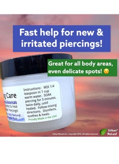 Urban ReLeaf Urban ReLeaf Piercing Care - Healing Sea Salt & Botanical Aftercare - Safely Clean & Heal New & Stretched Piercings - 1 (3 Ounce)  - Image 4