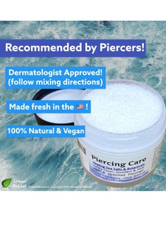 Urban ReLeaf Urban ReLeaf Piercing Care - Healing Sea Salt & Botanical Aftercare - Safely Clean & Heal New & Stretched Piercings - 1 (3 Ounce)  - Image 3
