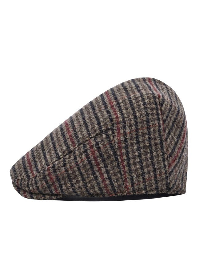 STARANCE Men Hat Wool Blend Newsboy Ivy Tweed Flat Cap, Houndstooth Coffee, 7 1/2 - Image 3