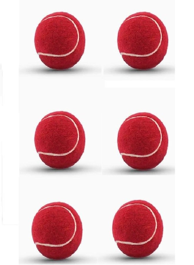 فينوم كرات تنس صلبة ناعمة للكريكيت من فينوم للتدريب، مناسبة لجميع الفئات العمرية، موصى بها للعب الكريكيت في الأماكن المغلقة والمفتوحة، في الشوارع وعلى الشواطئ (عبوة من ست كرات) (اللون: أحمر) - Image 1