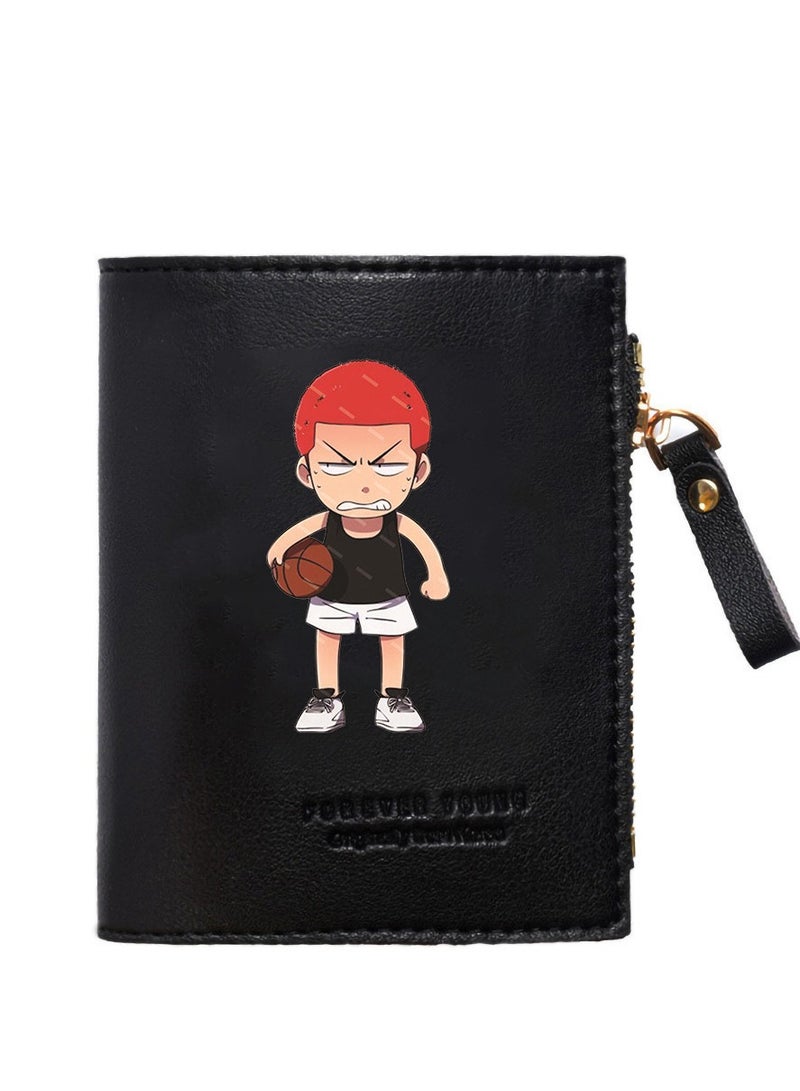 KUYING Slam Dunk, Student Card Bag, Leather Wallet 