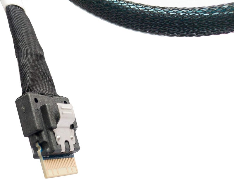 DiliVing SlimSAS 4X to MiniSAS HD 4X, SFF-8654 38pin to SFF-8643 36pin Cable, 80cm, 24Gbps SAS, 8GT/s PCIe, SAS3.0 Compatible, Server Compatible - Image 5
