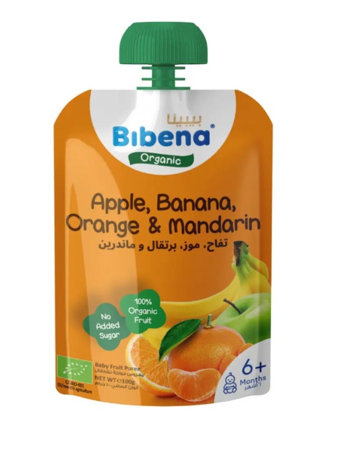 Mashed apple banana orange and mandarin 100g