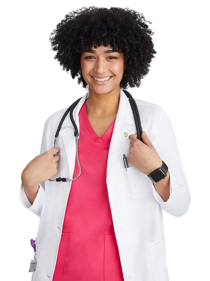 Healing Hands Lab Coat For Woman Faye White Coat with 5 Pockets, Moisture Wicking and 2-Way Stretch 5161T, XX-Large Tall, WHITE - Image 5