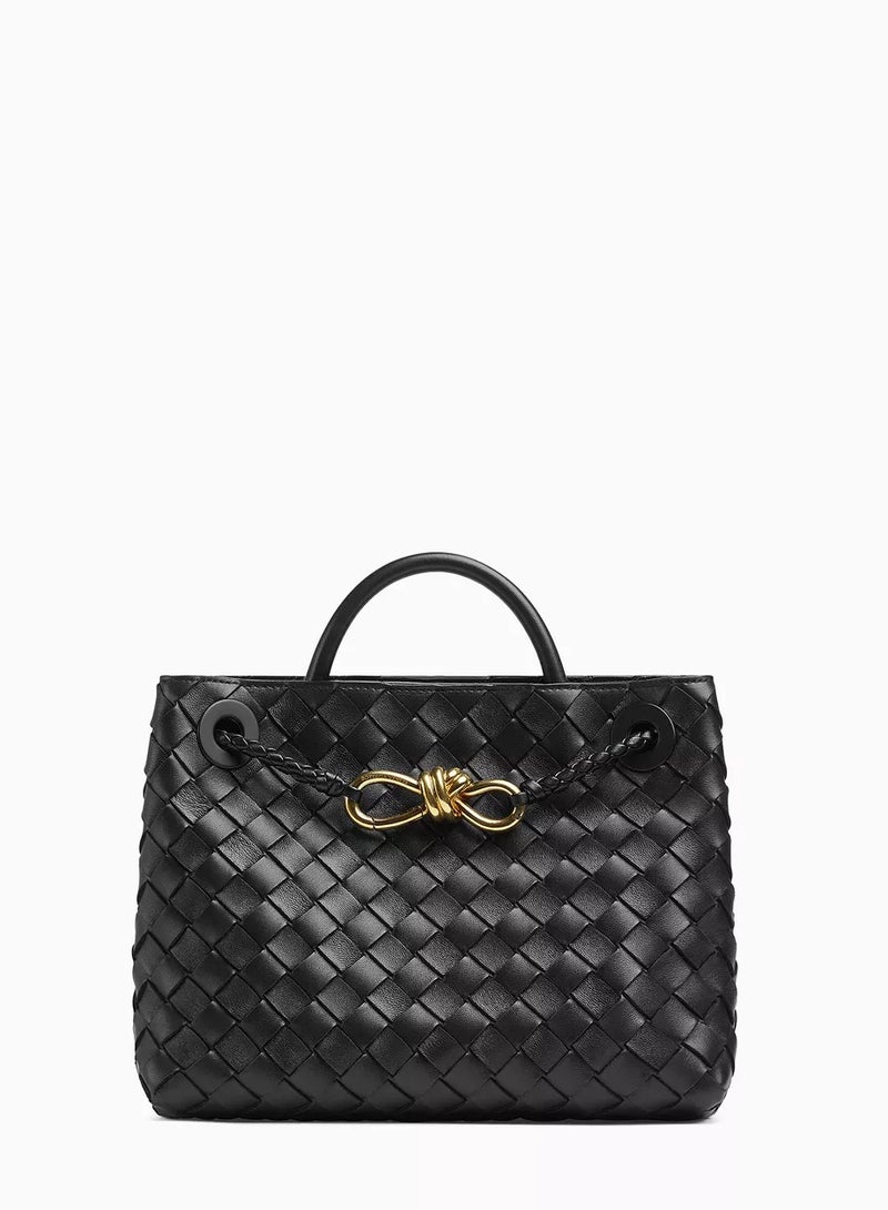 BV Small Andiamo Top Handle Bag in Intrecciato Leather - Image 1