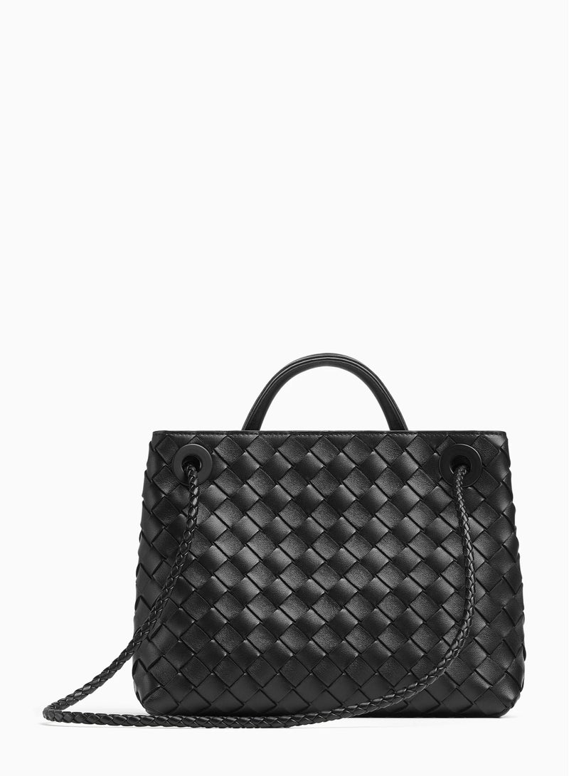 BV Small Andiamo Top Handle Bag in Intrecciato Leather - Image 5