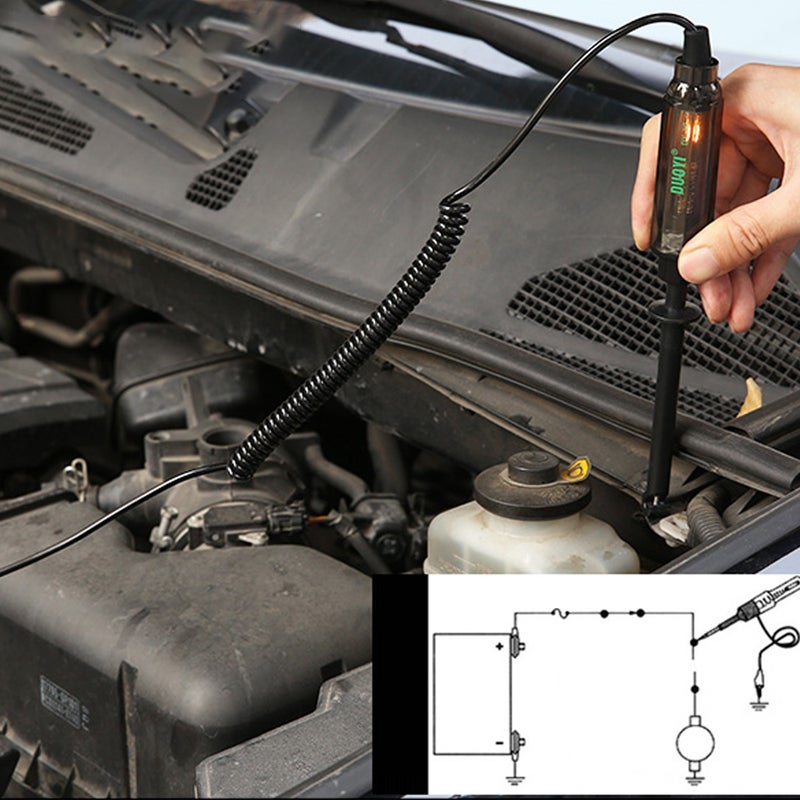 Automobile Hook Type Electric Measuring Pen Car Test Pen 6.0V / 12.0V / 24V Low Voltage Circuit Test Pen Car Battery Test Pencil Batteries Detection Tool - Image 2