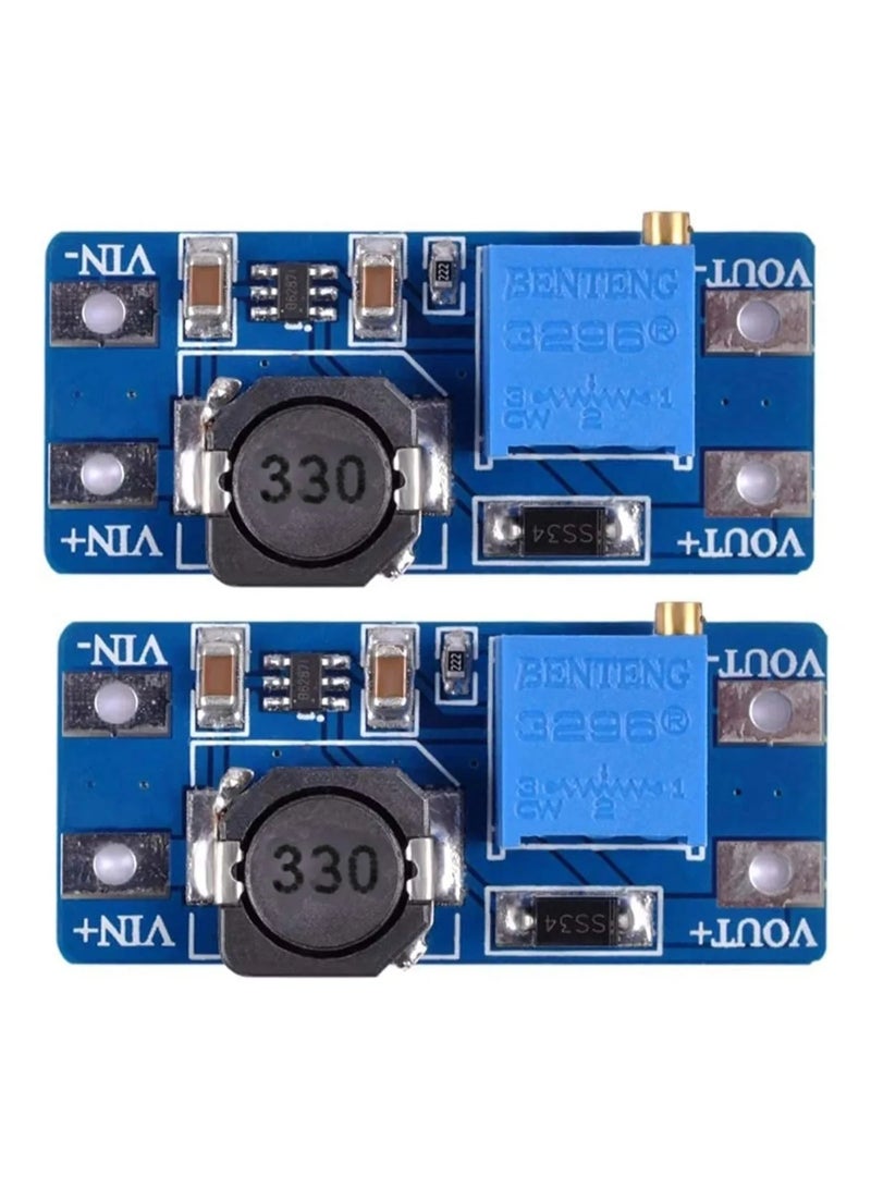 2Pcs MT3608 DC-DC Boost PCB Converter DIY Adjustable (5V/9V/12V Output) - Image 1