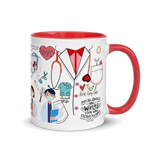 TAJNAN Ceramic Coffee Mug for Doctors with Medical Theme Design | It’s a Beautiful Day to Save Lives | Printed Tea Cup for Clinic Office | Gift for Doctors Nurses Medical Students - Image 1