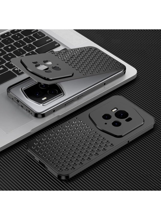 general Case Compatible with Honor Magic6 RSR Porsche Design Case, Luxury Honeycomb Heat Dissipation Hollow Aluminum Metal Shockproof Protective Cover for Honor Magic 6 RSR - Image 1