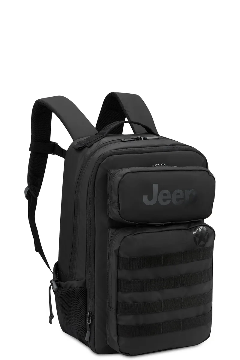 Jeep JEEP TACTICAL Padded Laptop Backpack Black With Water-Repellent, 15.6Inch & Get Free Lunch Bag Army Green (Set of 2pcs Bundle)