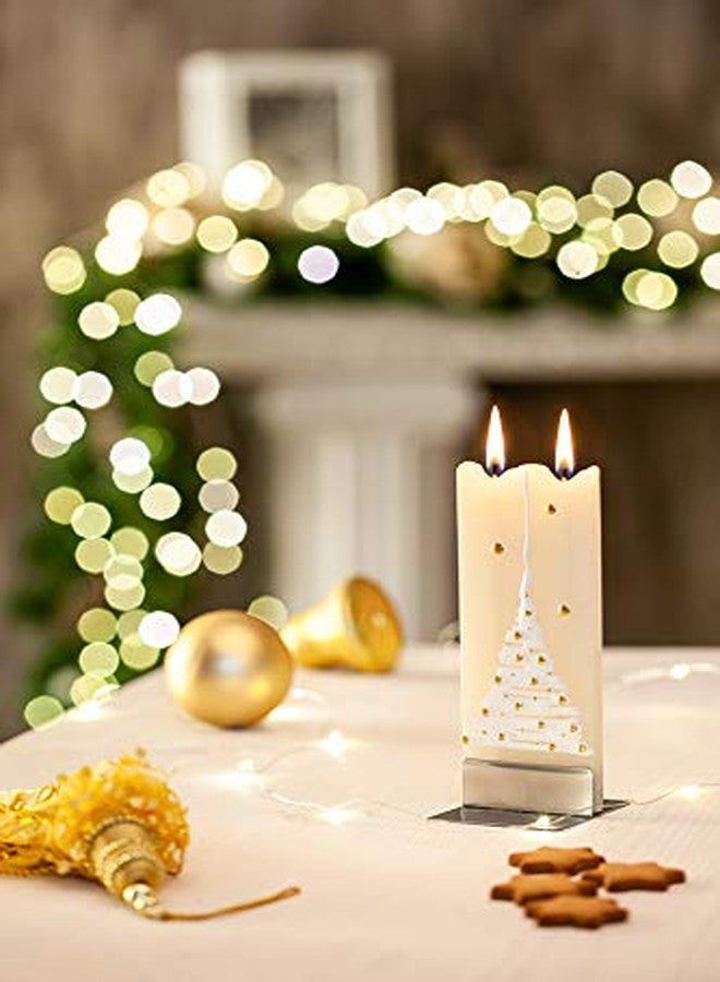 Flatyz Candles Winter Birds White Candle - Flat, Decorative, Hand Painted Candle Gifts for Women or Men - 6 inches - Image 2