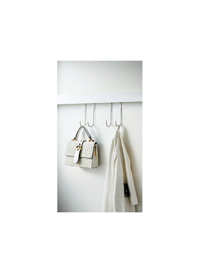 The Bros حامل خطاف S من الفولاذ المقاوم للصدأ 304 فوق الباب (2 قطعة) - منظم ثقيل لتحزين المناشف والملابس والحقائب - تركيب سهل، حل تخزين موفر للمساحة - Image 3