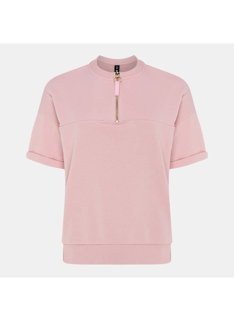 Sun and Sand Sports Women's Zip T-Shirt