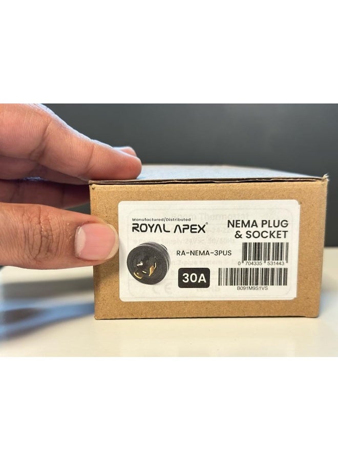 Royal Apex American Indian Generator Control Panel Anti-Off Converter Plug Socket Nema Plug Black 250V 30A Us 3-Pole Industry Power Plug With Socket  - Image 4