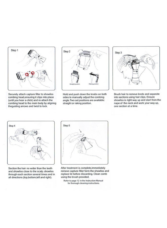 شفاء الحياة مشط كهربائي للقمل - مشط كهربائي خالٍ من المواد الكيميائية لإزالة القمل من البشر والحيوانات الأليفة | مشط كهربائي أبيض للقبض على الصئبان لعلاج القمل بشكل آمن وفعال في القطط والكلاب والأطفال - Image 5
