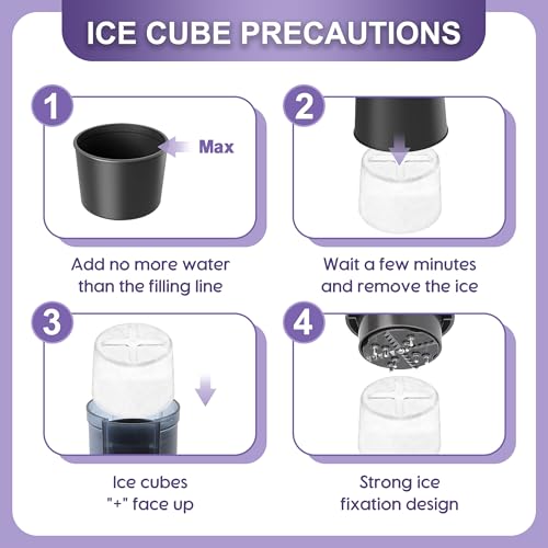 Jooke Shaved Ice Attachment for Kitchenaid Stand Mixer,Ice Crushers for Home Use,Homemade Shaved Ice Maker,Snow Cone Machine for Kitchenaid Ice Shaver with 8 Reusable Ice Cube Mold,Instruction Manual - Image 4