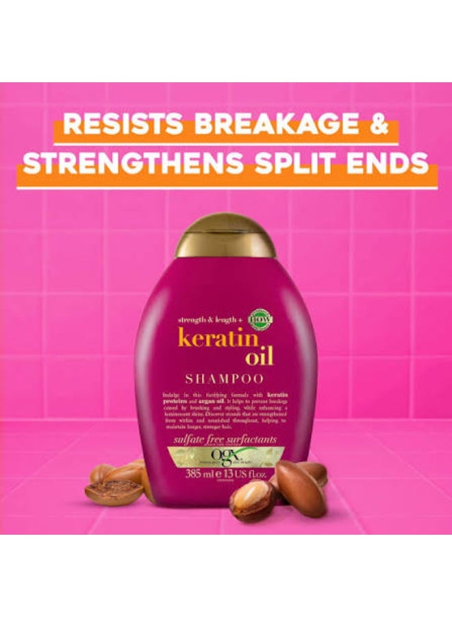OGX Keratin Oil Shampoo 385ml - Image 2