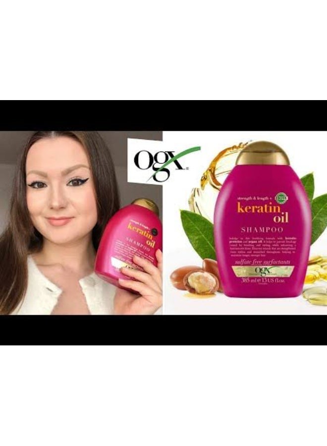 OGX Keratin Oil Shampoo 385ml - Image 3