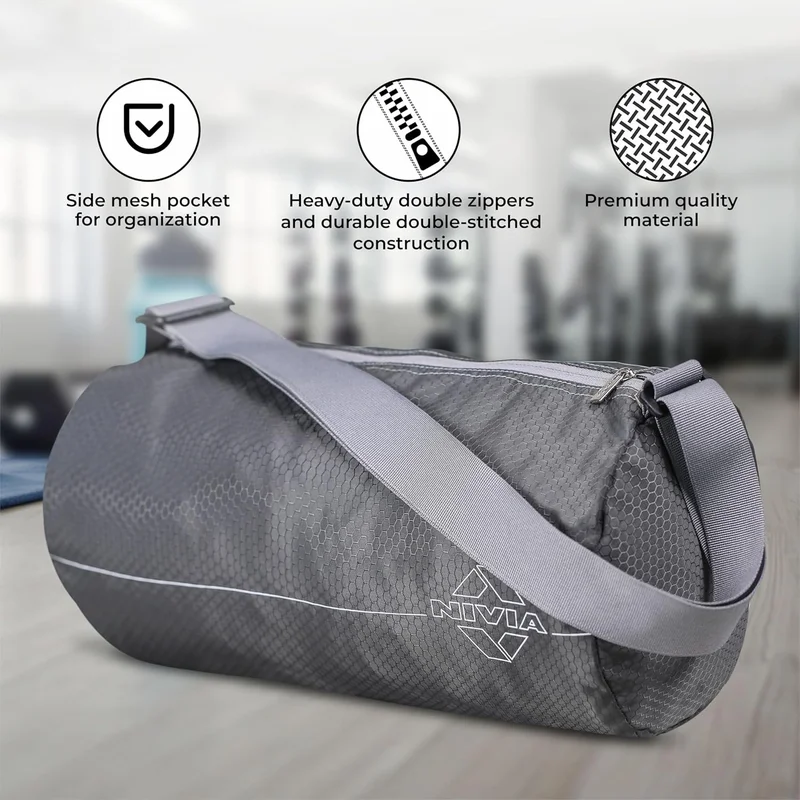 Nivia  Nivia Polyester Gym Bag - Grey  | Best Price UAE