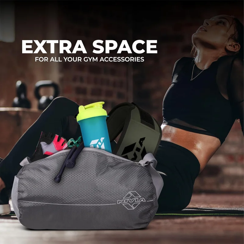 Nivia  Nivia Polyester Gym Bag - Grey  | Best Price UAE