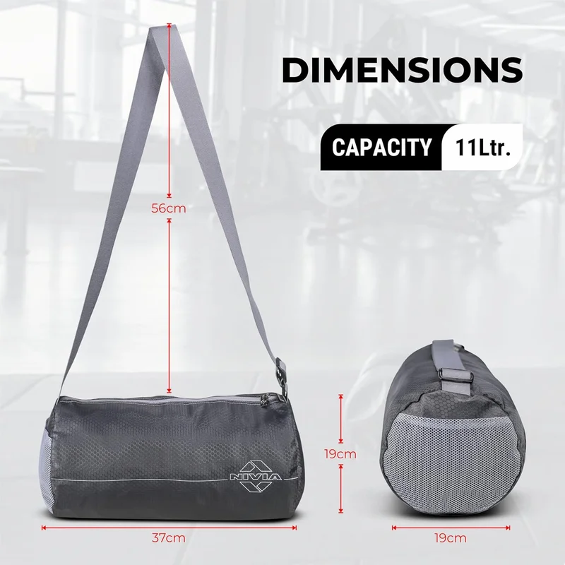 Nivia  Nivia Polyester Gym Bag - Grey  | Best Price UAE