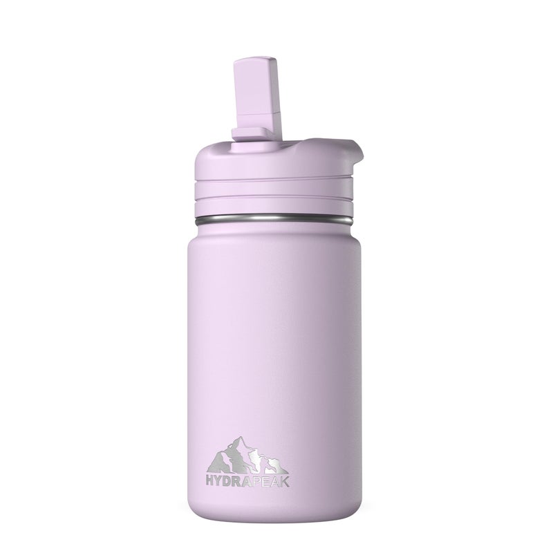 Hydrapeak Hydrapeak Mini 14oz Water Bottle with Straw Lid Insulated Water Bottle Water Bottle Stainless Steel Water Bottles Blush