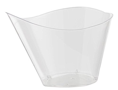 Exquisite Clear Plastic Mini Sauce Boat Dessert Miniature 12 Count  47 oz