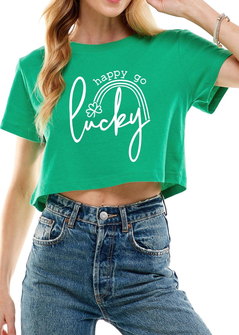 LUBERLIN Saint Patricks Day Shirts Women Cute Irish St Patty Shamrock T Shirt(Green 4 L) - Image 1
