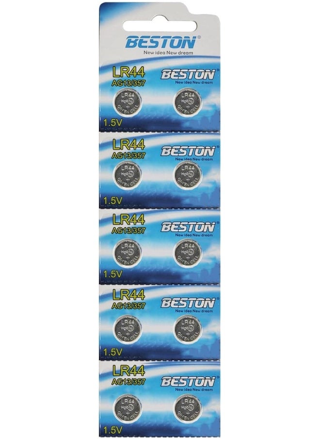 BESTON Beston Lr44/A76 Alkaline Battery 1.5V - Pack Of 10 