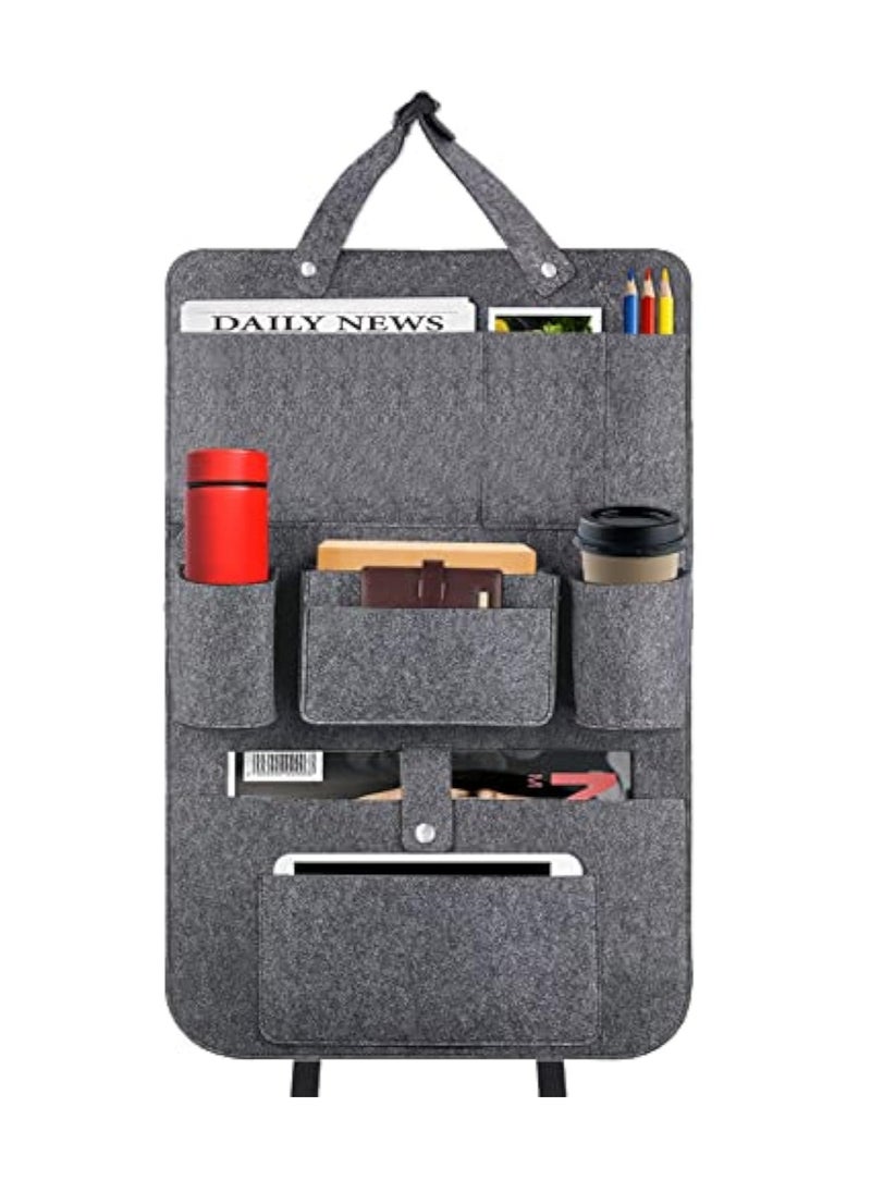 KASTWAVE Car Seat Organiser, Car Organiser Back Seat For Kids, Backrest Protector Car, Car Organiser Seat, Premium Felt Car Seat Back Organiser, Car Seat Storage  - Image 1