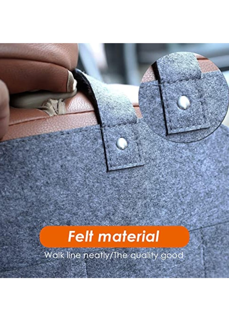 KASTWAVE Car Seat Organiser, Car Organiser Back Seat For Kids, Backrest Protector Car, Car Organiser Seat, Premium Felt Car Seat Back Organiser, Car Seat Storage  - Image 4